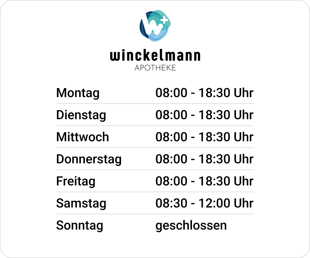 Öffnungszeiten der Winckelmann-Apotheke Stendal